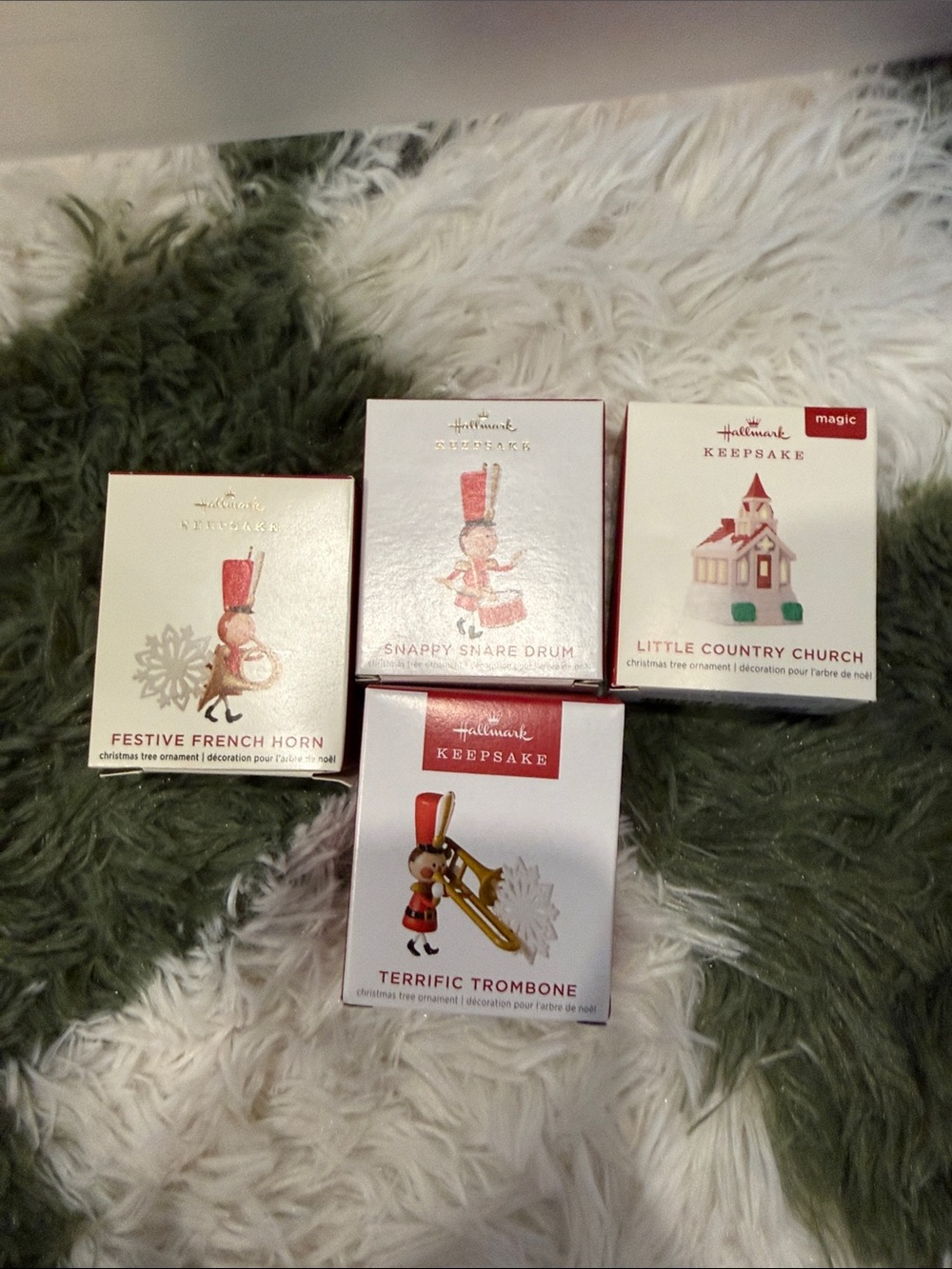 Hallmark Keepsake Ornaments - Red, Gold & Green Accents